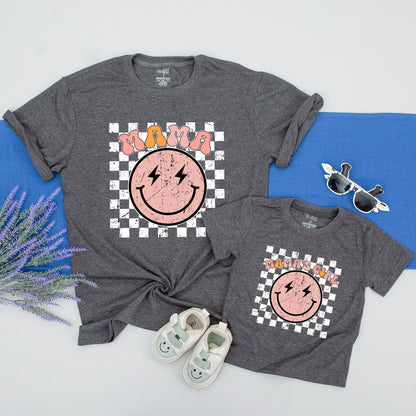 Retro Mama and Mama's Girl Matching Shirts Groovy Mother Daughter Outfit, Matching Mother's Day Gift Vintage Boho Style Comfy Family Tees