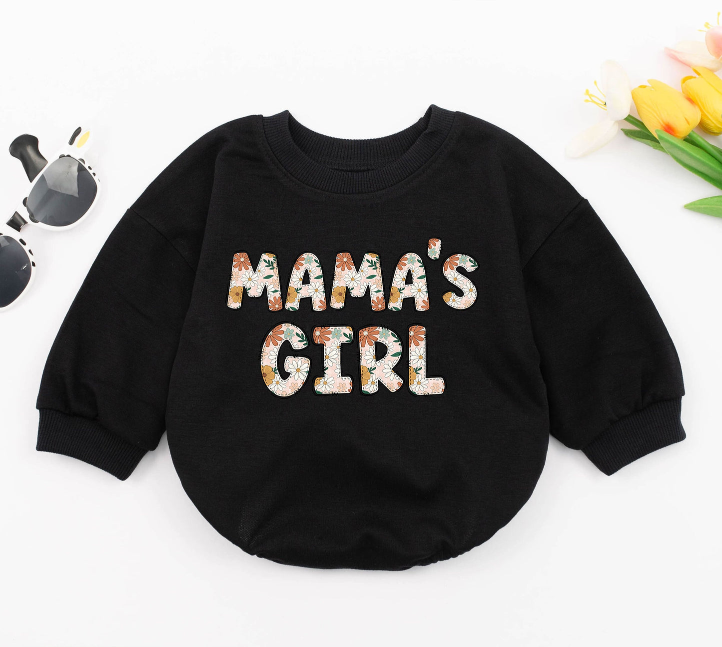 Mama's Girl Groovy Baby Romper Outfit Retro 70s Style Bodysuit First Mother's Day Gift Newborn Sleepsuit Cute Infant Clothes Shower Present (139 chars)