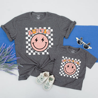 Personalized Auntie and Me Matching Shirts for Auntie's Girl or Nephew Niece Family Outfit Soft Cotton Comfortable Mother's Day Gift for Aunt