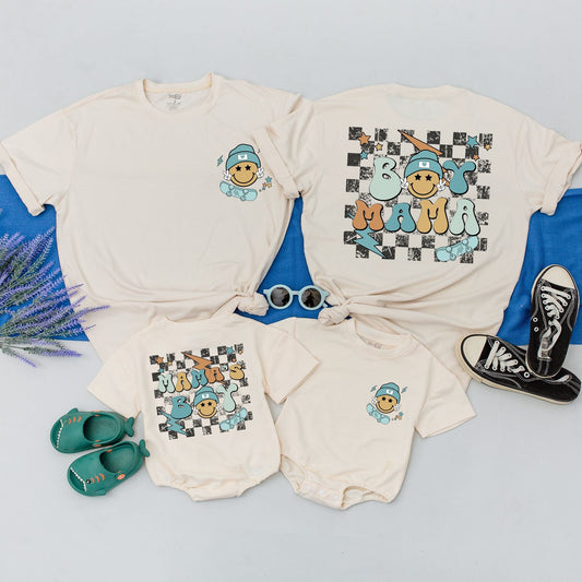 Mama's Boy & Boy Mama Matching Shirts Cute Mom and Son Outfits Mommy and Me Tees New Mom Gift Skater Style Rocker Mom Comfortable Cotton Matching Set