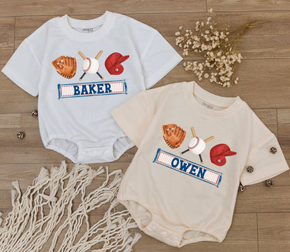 Custom Retro Baseball Game Day Bodysuit Girls Baseball Outfit Baby One Piece Football Romper Perfect for Game Day Celebrations