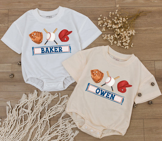 Custom Retro Baseball Game Day Bodysuit Girls Baseball Outfit Baby One Piece Football Romper Perfect for Game Day Celebrations