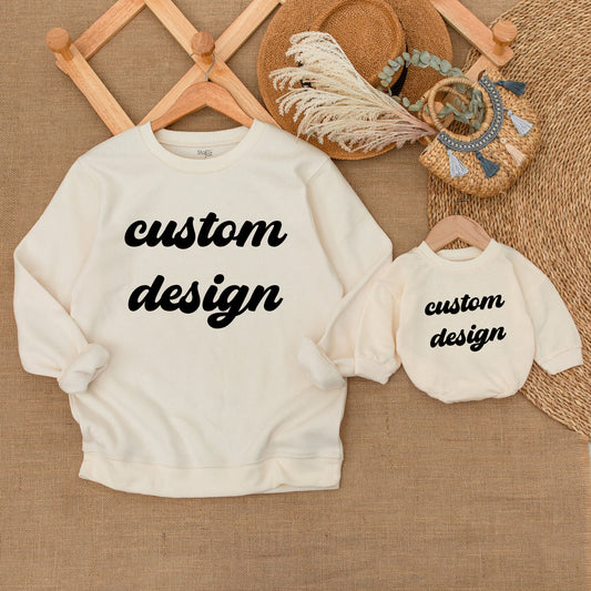 Custom Design Mommy & Me Outfits, Dad & Son Matching Sets, Baby Bodysuit & Romper, Cute Baby Clothes, Family Gifts