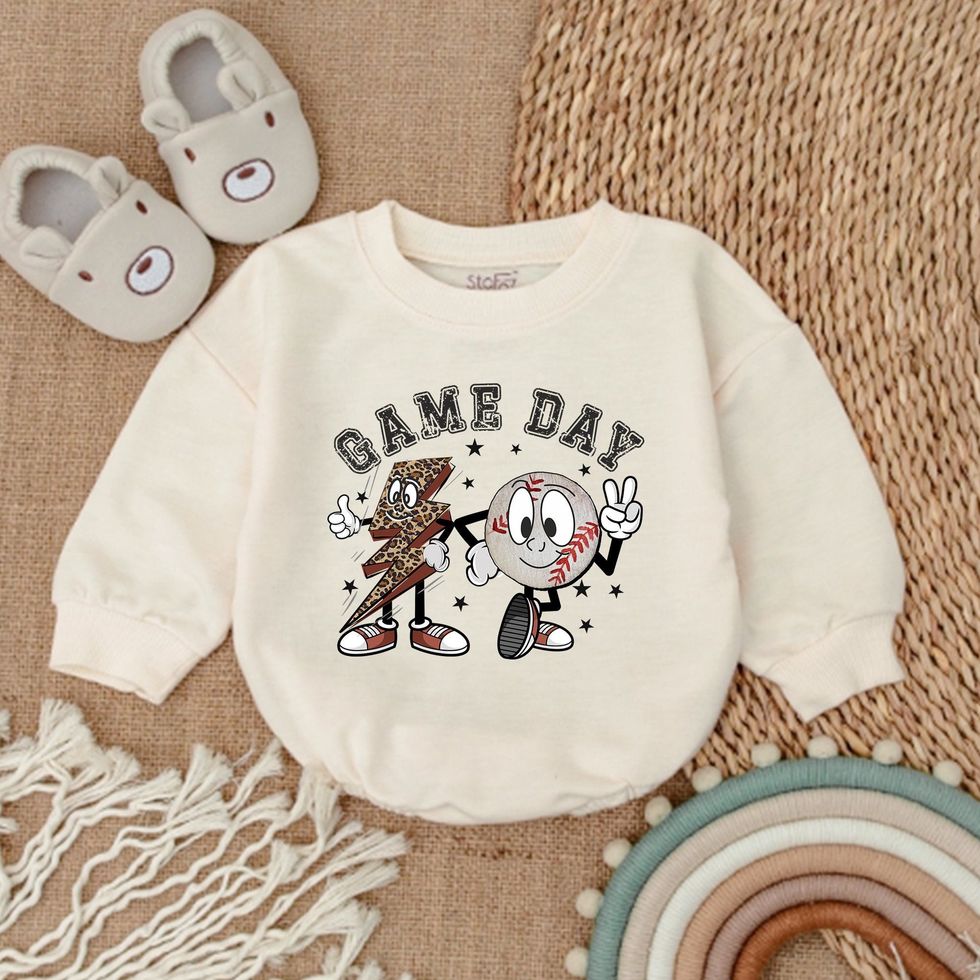 Vintage Baseball Romper - Toddler Game Day Outfit - Newborn Bodysuit