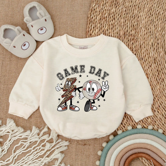 Vintage Baseball Romper - Toddler Game Day Outfit - Newborn Bodysuit