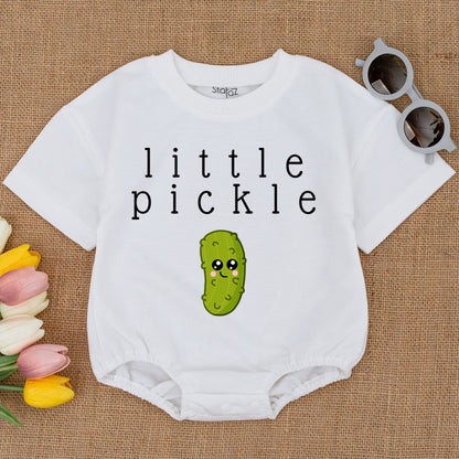 Cute Little Pickle Baby Jumpsuit, Funny One Piece for Vegan Babies, Dill & Vegetable Gift, Soft & Comfortable Cotton Romper Toddler Girl