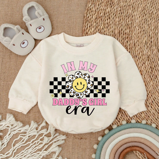 My Daddy's Girl Era Baby Romper Daddy and Me Bodysuit Outfit Cute Infant Girl Clothes Gift Comfortable Soft Cotton Baby Shower