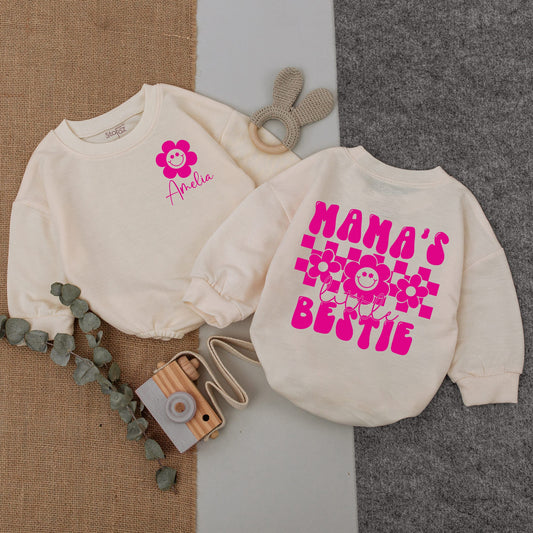 Mama's Little Bestie Oversized Baby Romper Adorable Personalization Bodysuit Perfect Mother's Day Gift Baby Shower Shower Sleepsuit