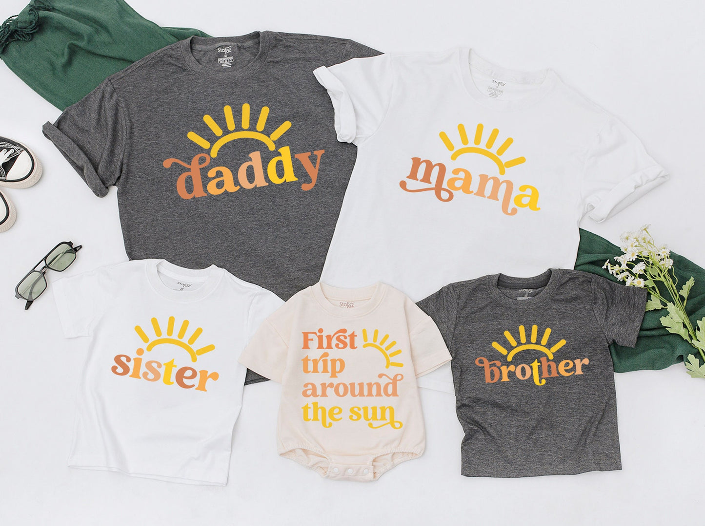 Boho Sunshine 1st Birthday Outfit - Matching Family & Mommy Me Shirt