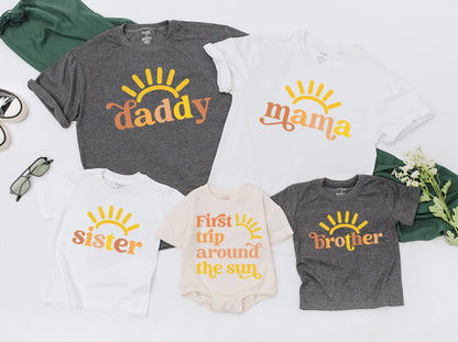 Boho Sunshine 1st Birthday Outfit - Matching Family & Mommy Me Shirt