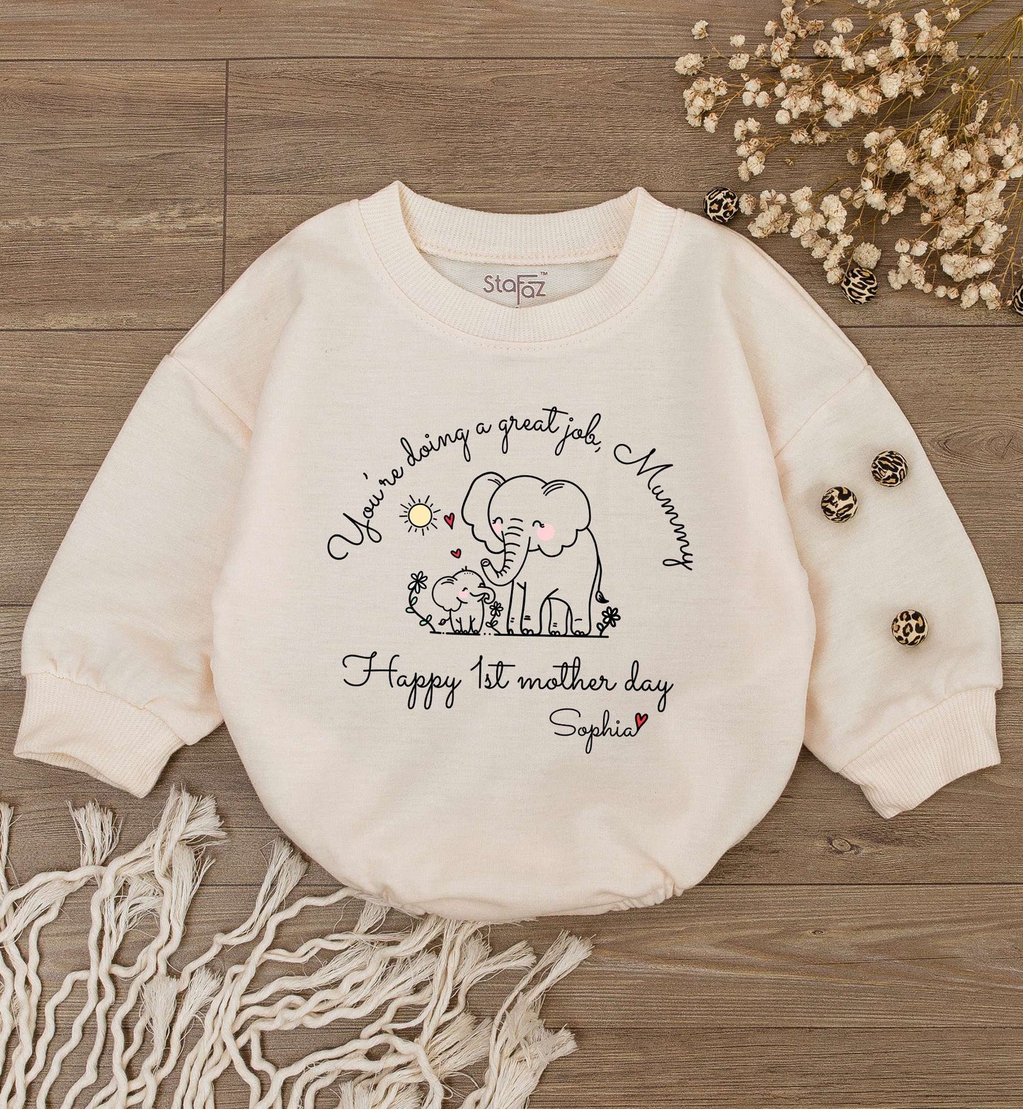 Personalized Mother's Day Baby Romper: Cute First Mom Gift Outfit