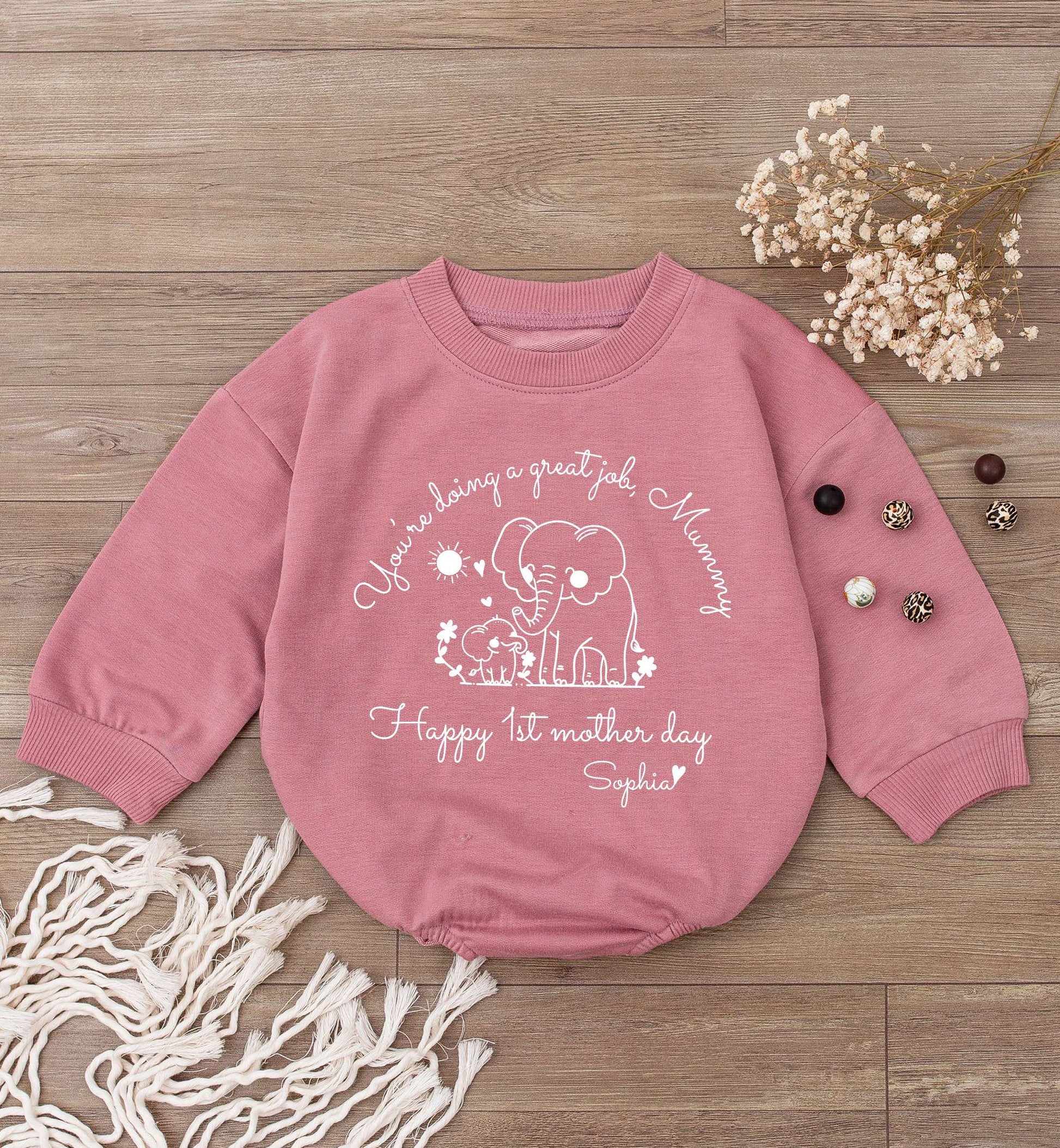 Personalized Mother's Day Baby Romper: Cute First Mom Gift Outfit