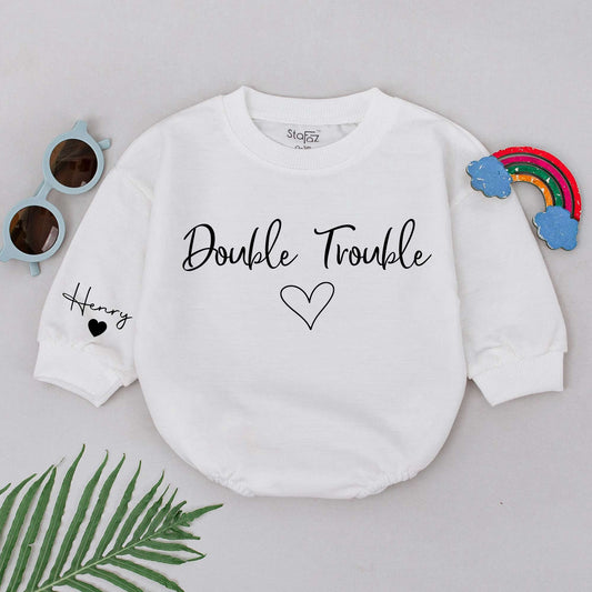 Twin Romper Set: Womb Mates Besties Outfit, Baby Shower Gift