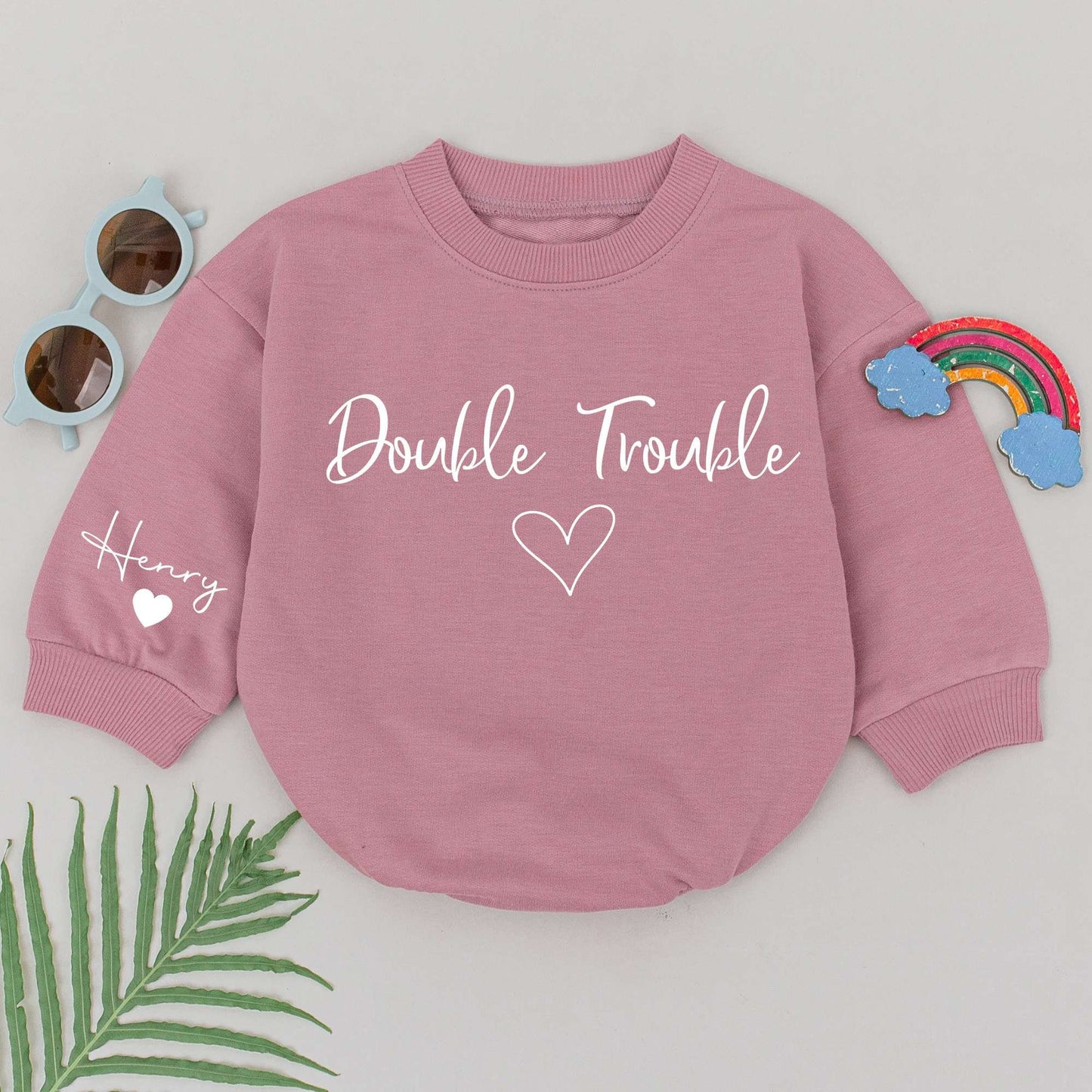 Twin Romper Set: Womb Mates Besties Outfit, Baby Shower Gift