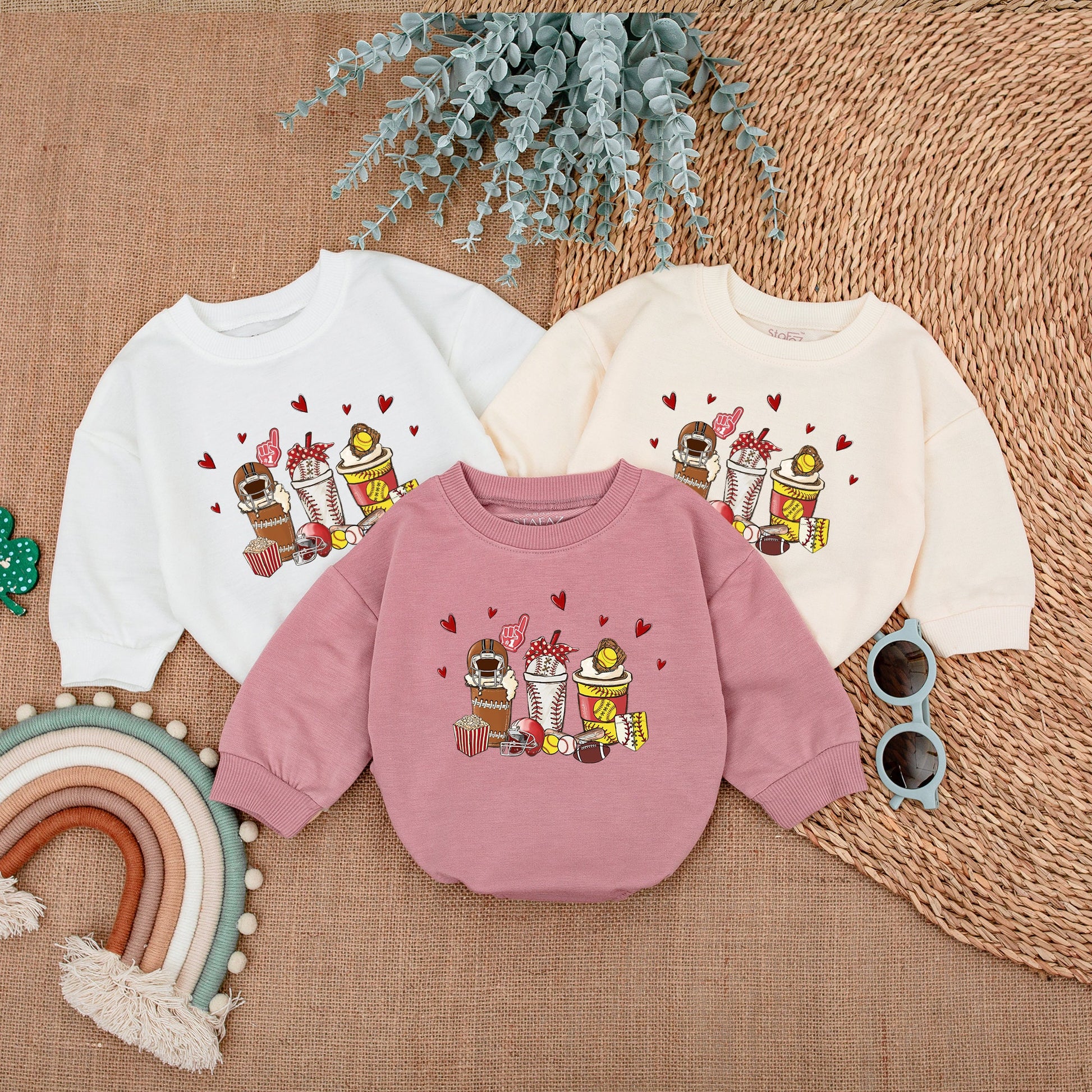 Game Day Bubble Romper - Soft Baseball Baby Bodysuit Outfit