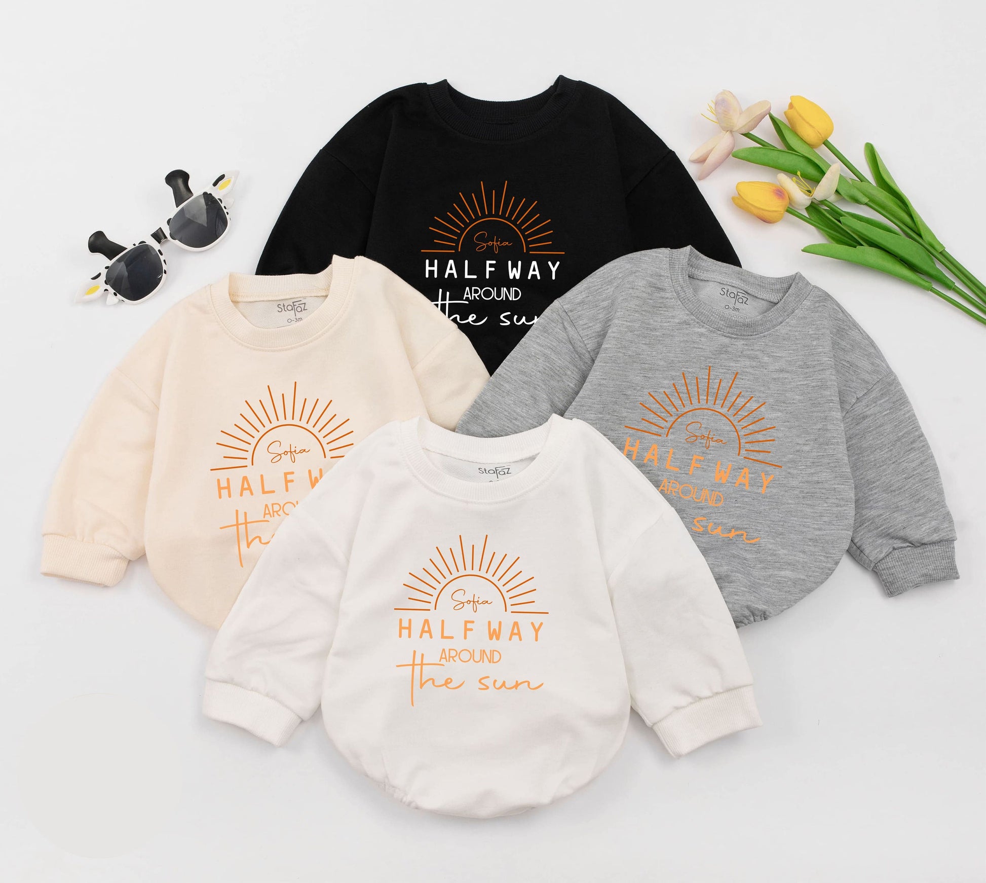 Half Year Around the Sun Baby Bodysuit - Unisex 6-Month Outfit