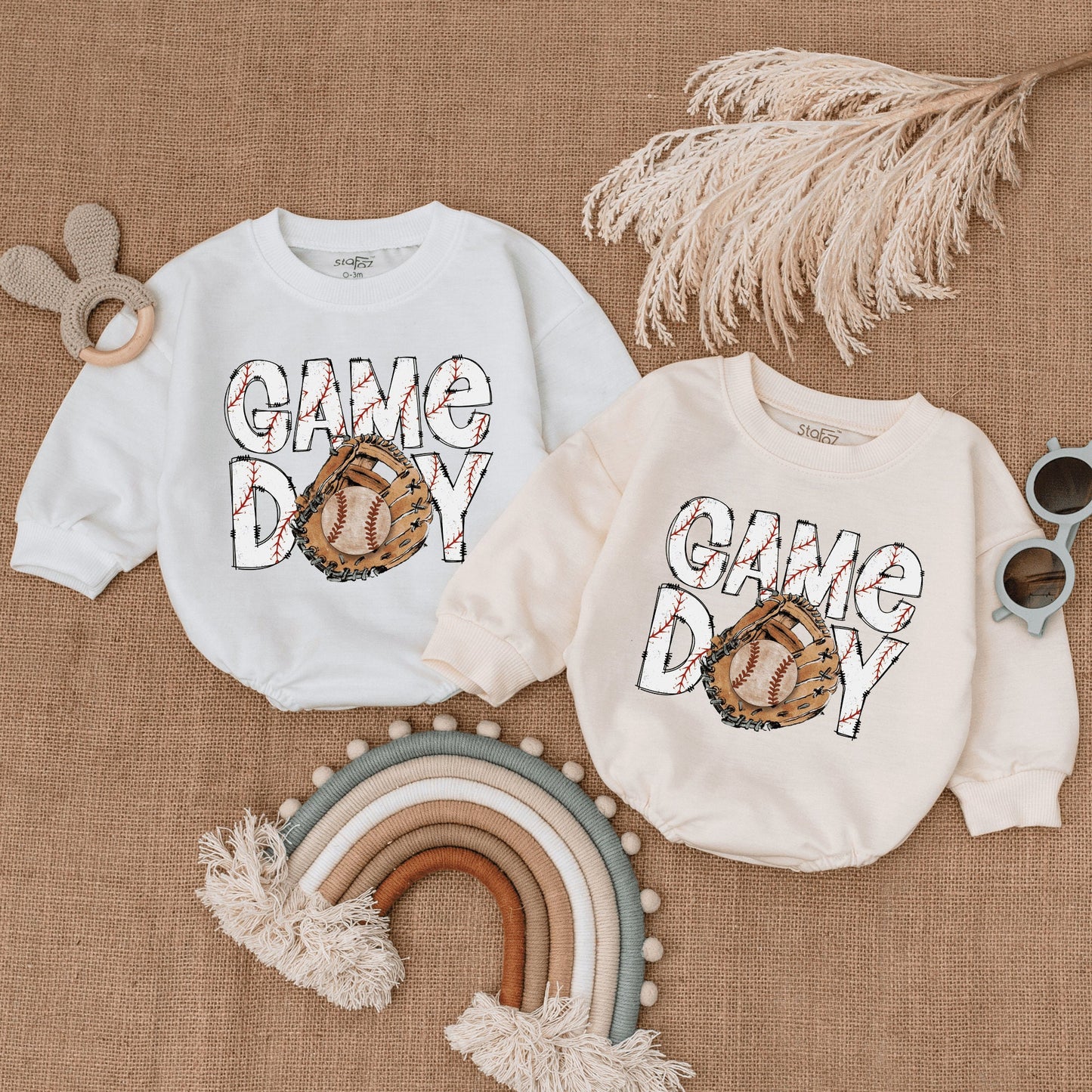 Vintage Baseball Baby Romper - Game Day Bodysuit for Infants