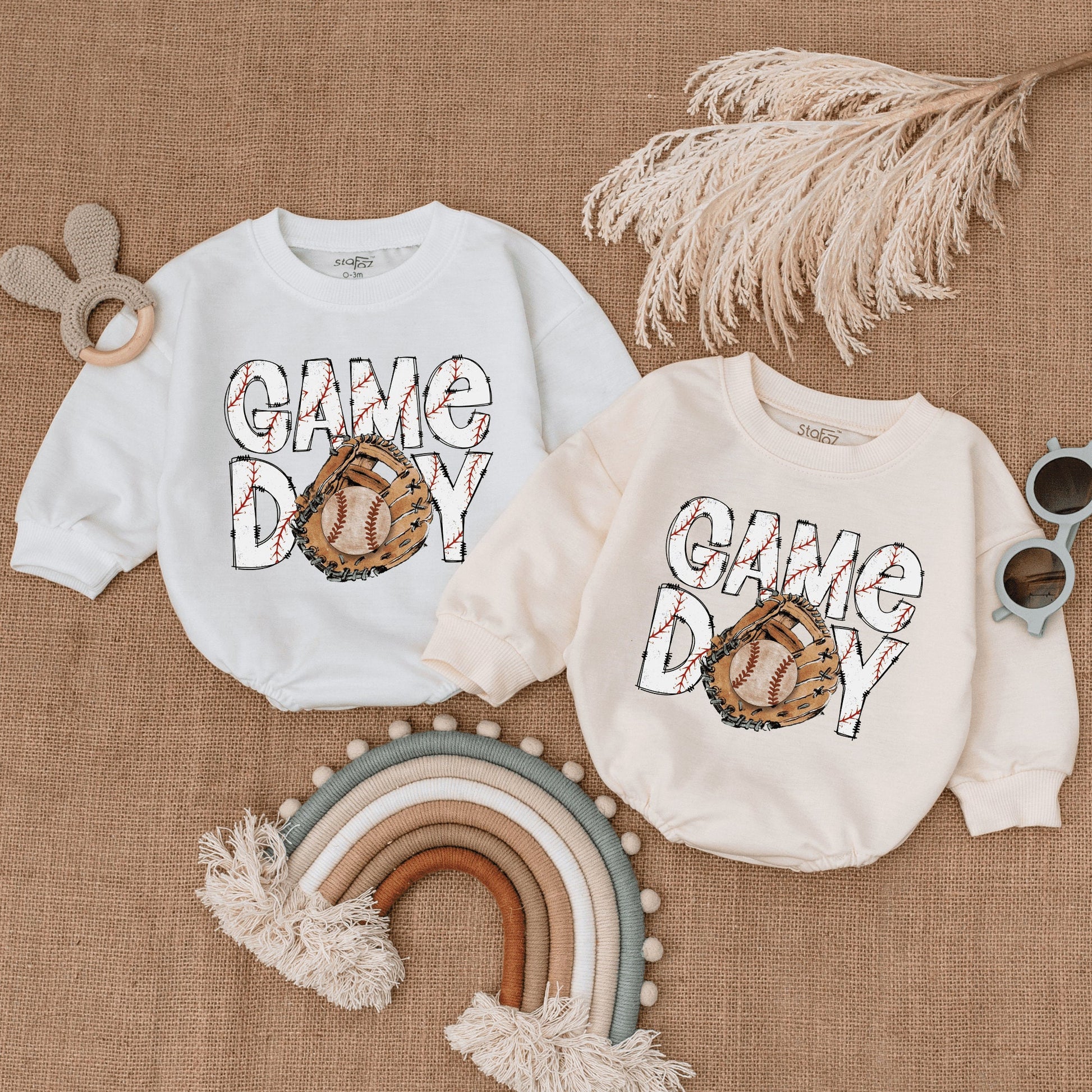 Vintage Baseball Baby Romper - Game Day Bodysuit for Infants