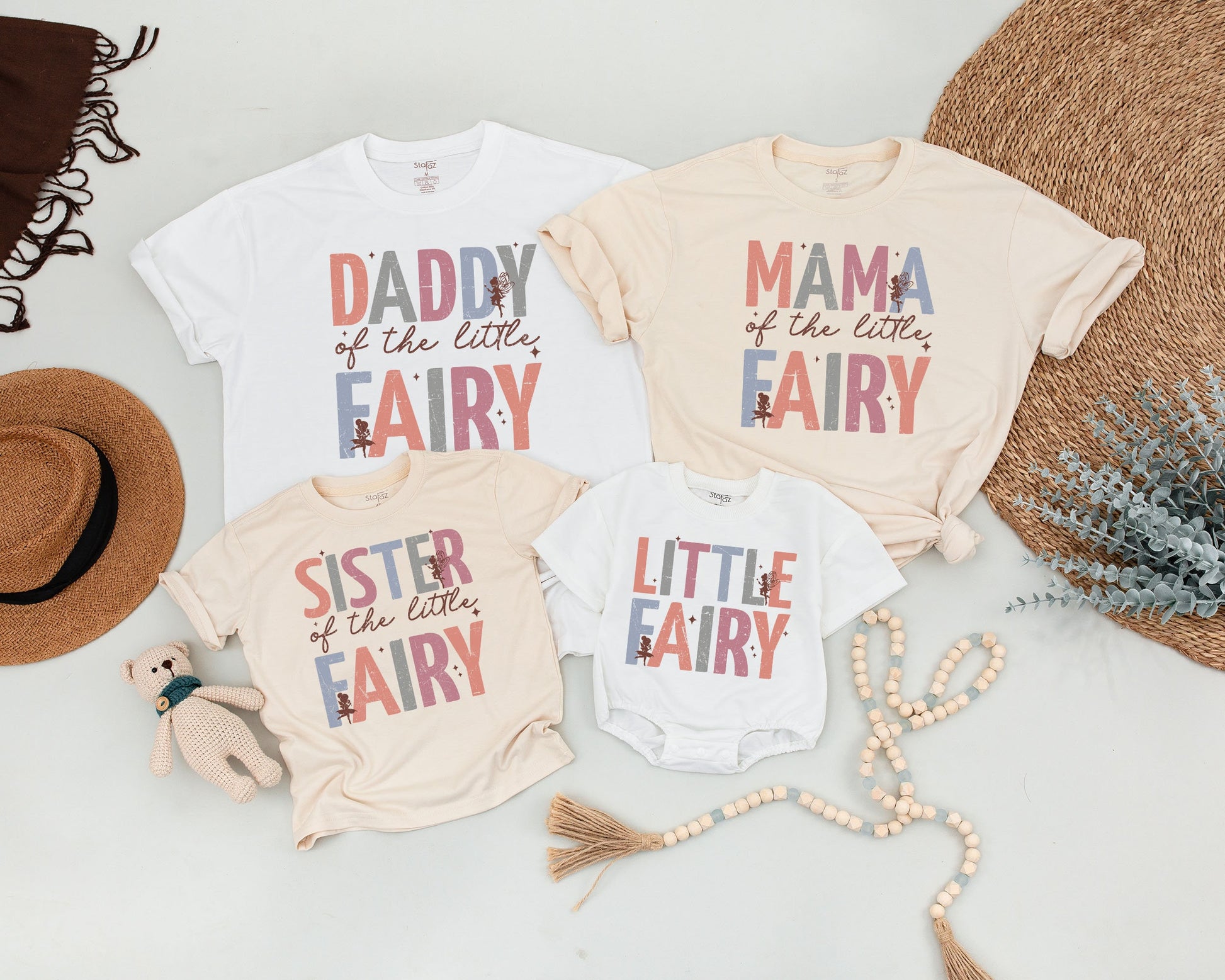 Fairy Birthday Matching Family Shirts Magical Party Outfit Mommy and Me Tees Custom Family Birthday Clothes, Enchanted Celebration Gifts Cotton Soft
