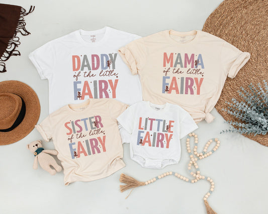 Fairy Birthday Matching Family Shirts Magical Party Outfit Mommy and Me Tees Custom Family Birthday Clothes, Enchanted Celebration Gifts Cotton Soft