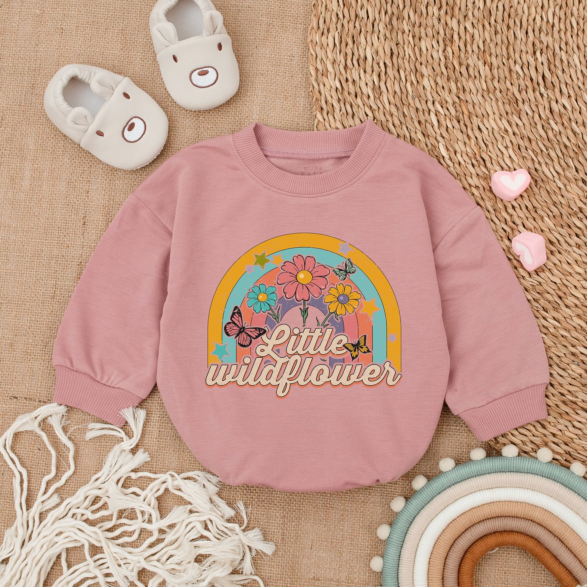 Groovy Wildflower Baby Romper Set - Perfect Baby Shower Gift