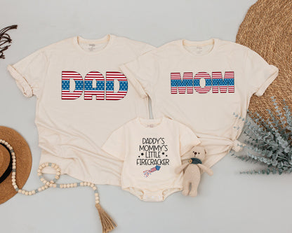 USA Family Shirts: Retro 4th of July Matching & Little Firecracker