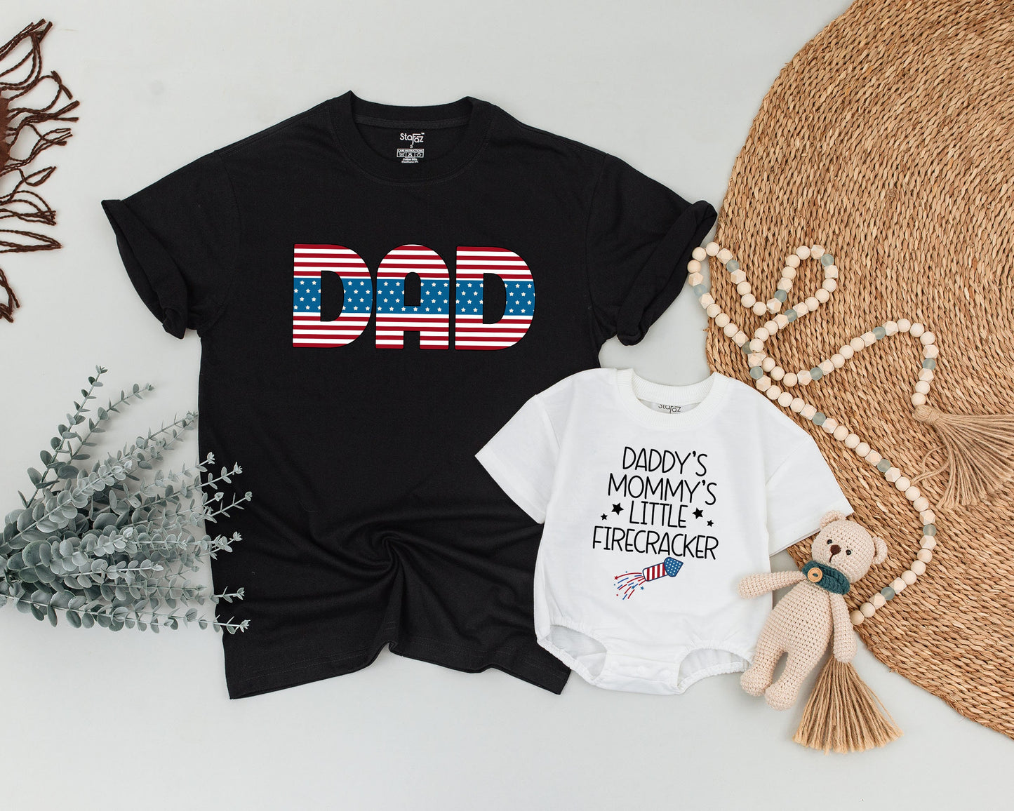 USA Family Shirts: Retro 4th of July Matching & Little Firecracker