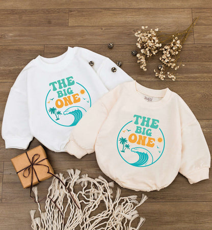 Beach Van 1st Birthday Romper: Neutral Baby Shower & Summer Outfit