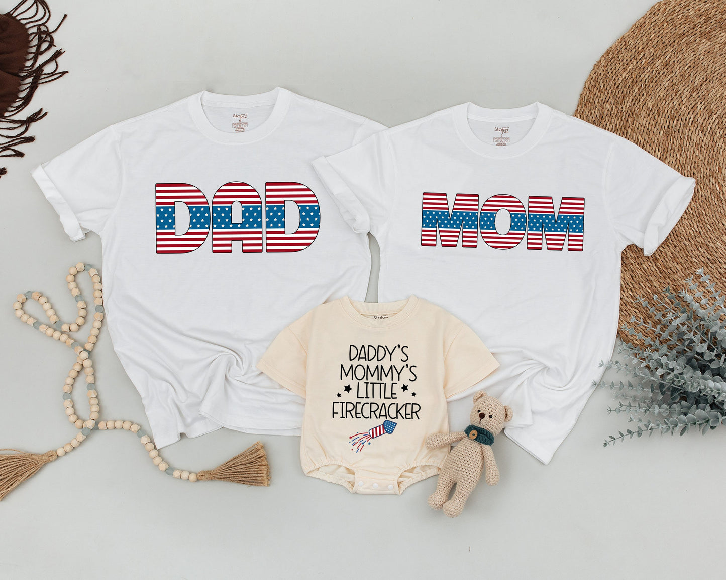 USA Family Shirts: Retro 4th of July Matching & Little Firecracker