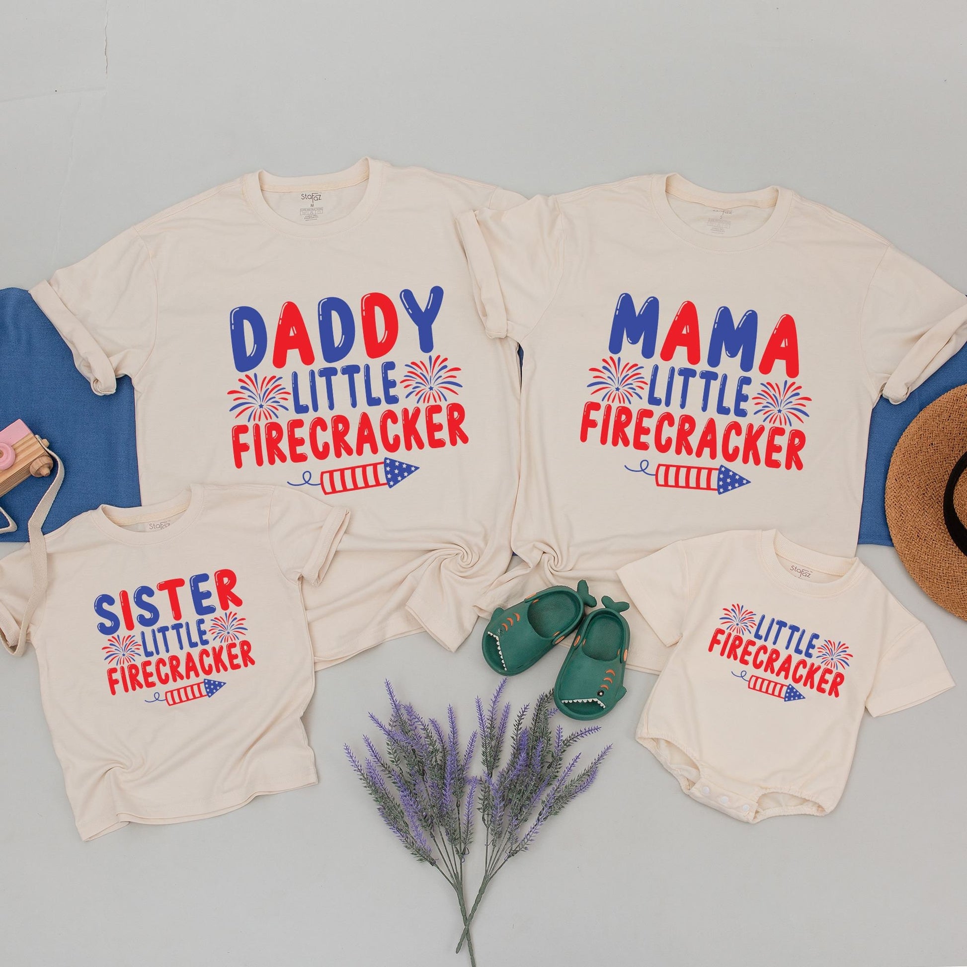 Festive Family Firecracker Shirts for 4th of July Celebrations