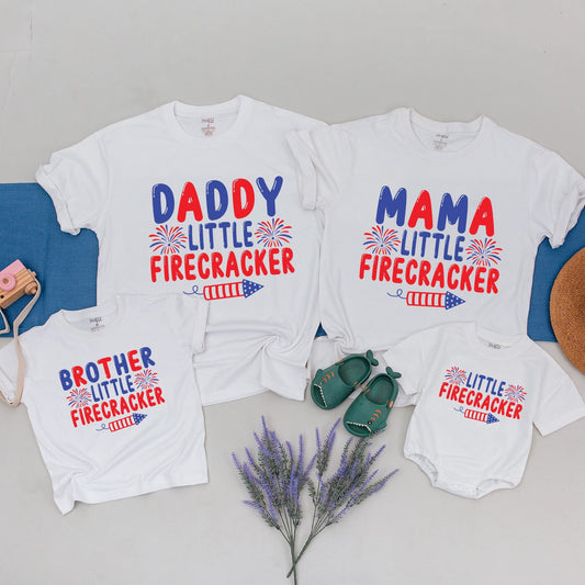 Festive Family Firecracker Shirts for 4th of July Celebrations