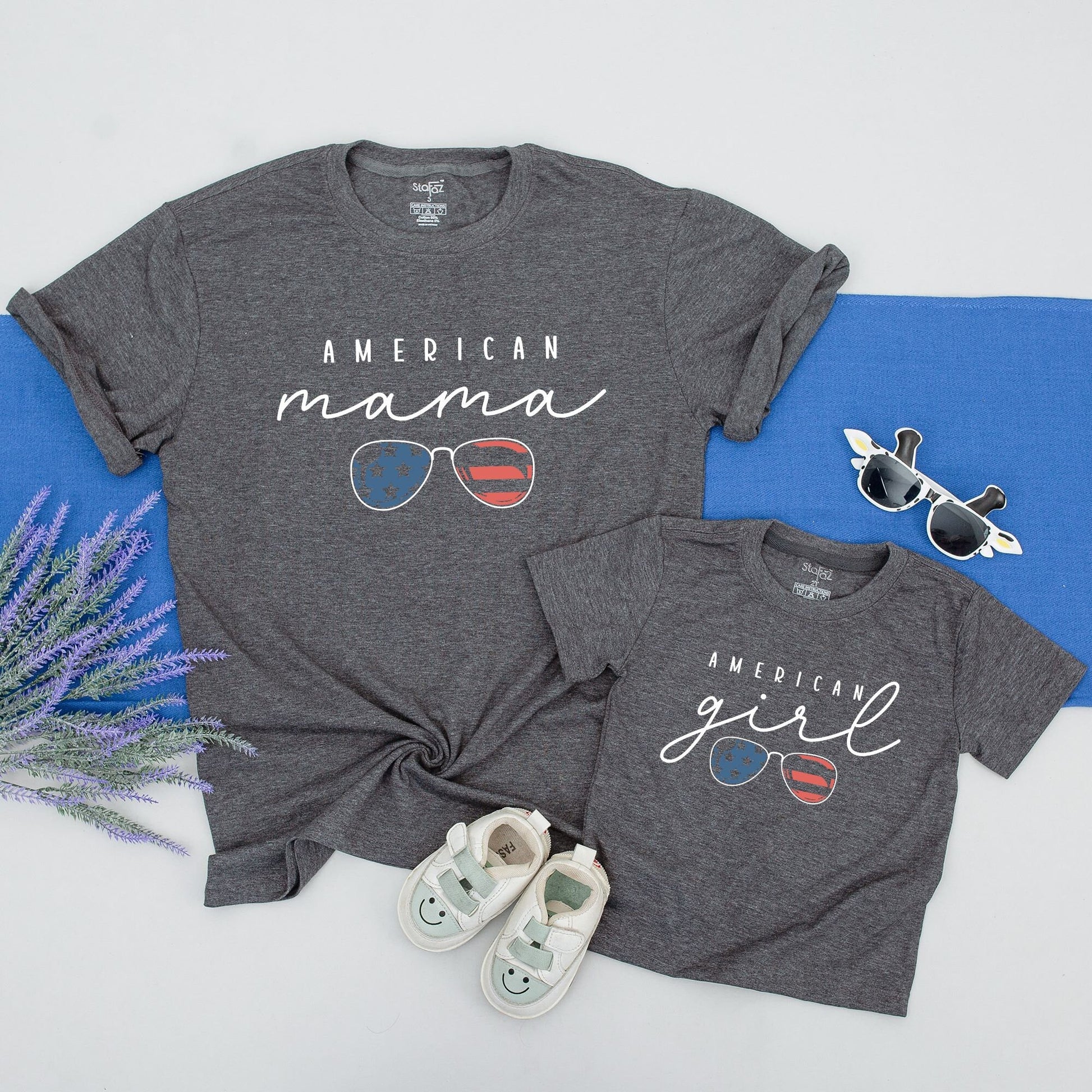 Mama and Mini Matching Shirts: All-American Family Outfits USA Love