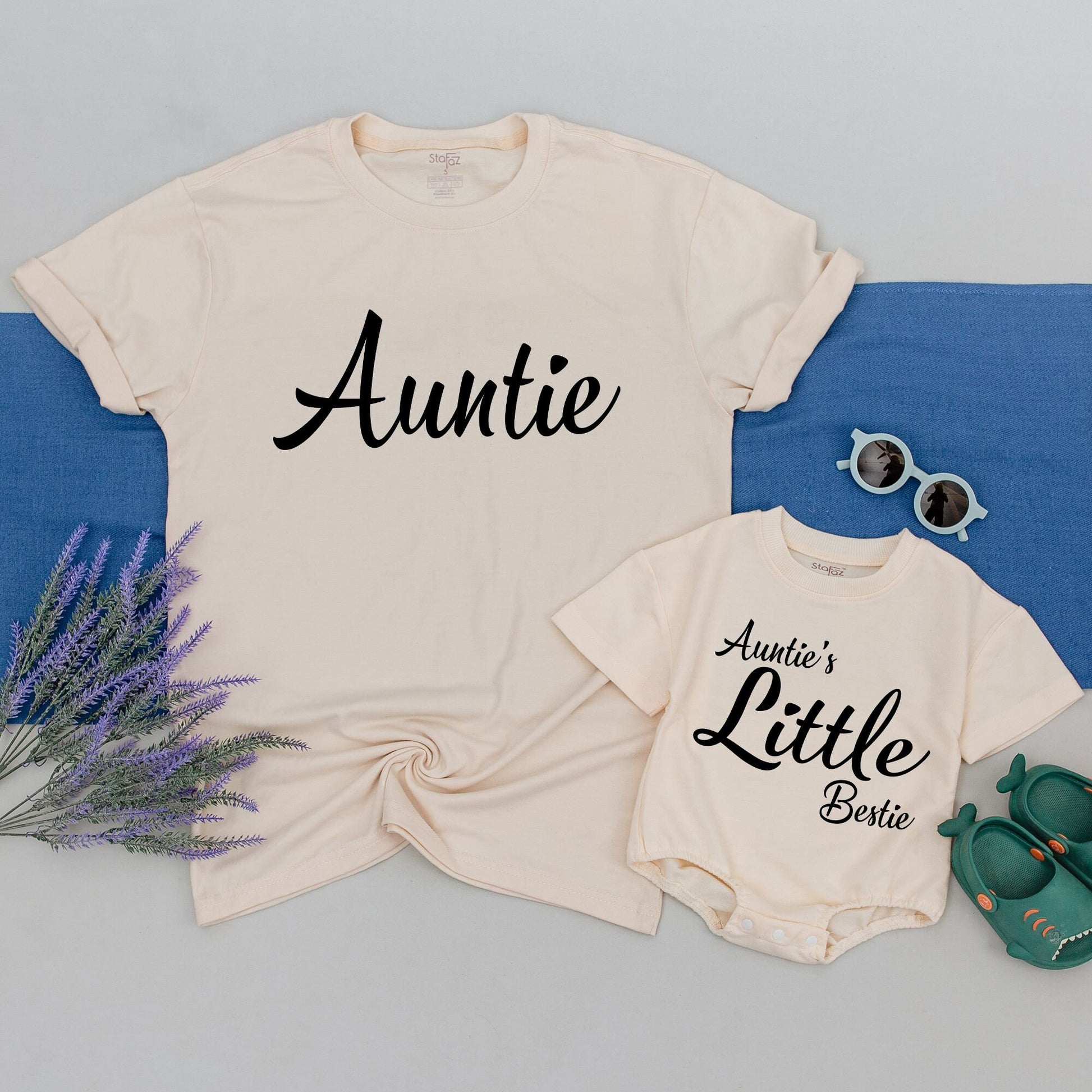 Auntie & Little Bestie Custom Shirts: Perfect Aunt & Kid Gift Set