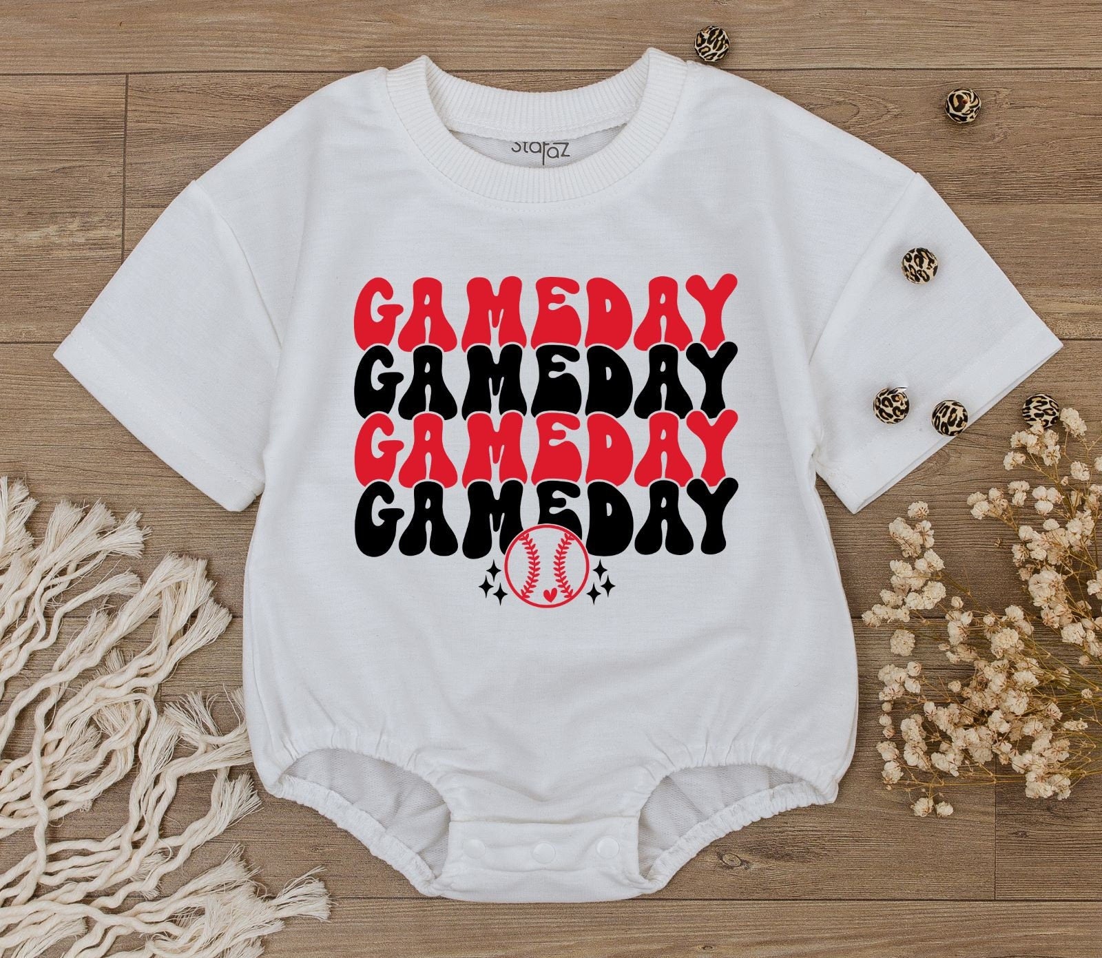 Retro Baseball Bodysuit & Romper: Perfect for Game Day Fun!