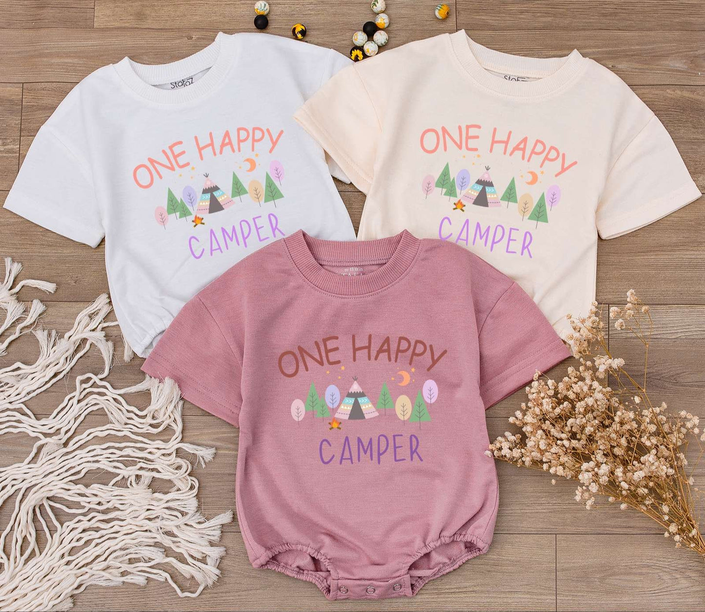 Happy Camper Romper: First Birthday & Baby Shower Adventure Outfit  