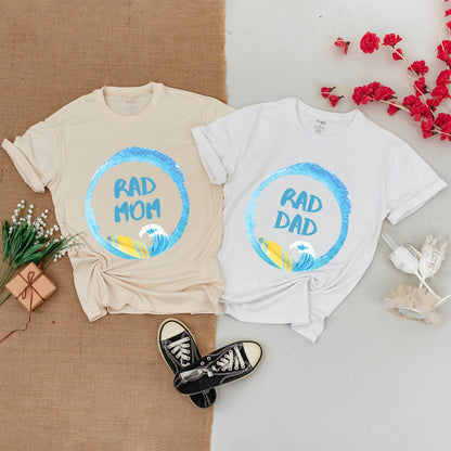 The Big One Surf 1st Birthday Boy Shirt Family Matching Wave Design Watercolor Blue Beach Party Outfit Rad Dad Mom Bro Gift Casual Summer