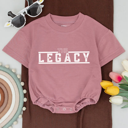 The Legend The Legacy Father Son Matching Shirt and Bodysuit Set Daddy and Me Modern Bold Black Text First Fathers Day Gift