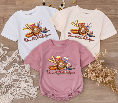 Playful Retro Baseball Baby Romper Hotdog Popcorn Print Newborn Bodysuit Outfit for Boys Girls Classic Summer Game Day Jumpsuit