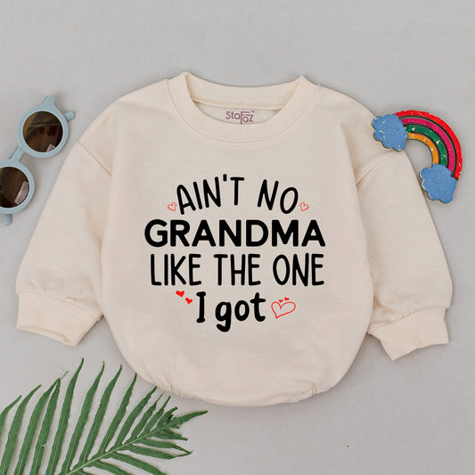 Ain't No Grandma Like The One I Got Baby Romper Newborn Gift Mother's Day Announcement Outfit for Boys Girls, Soft Cotton Comfortable Wear