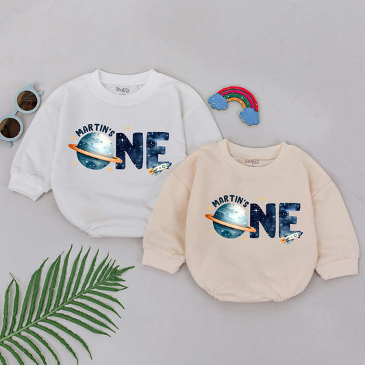 First Trip Around The Sun Baby Onesies, Unique Personalized Baby Gifts, Astronaut Space 1st Birthday Outfit
