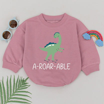 Aroarable Babysaurus Romper Cute Minimalist Dinosaur Baby Boy Outfit Soft Cotton Coming Home Baby Shower Mothers Day Gift