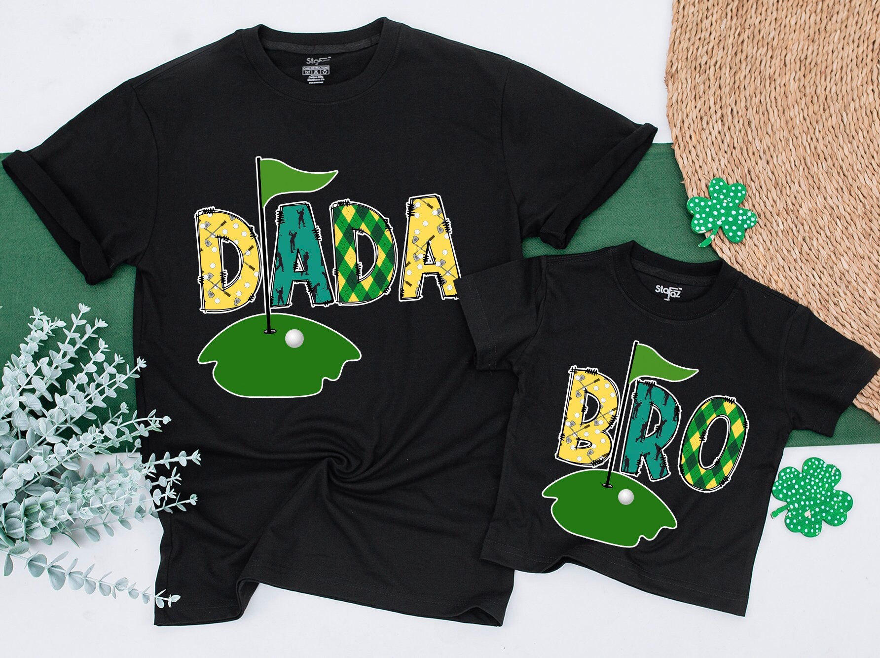Matching Family Masters Golf First Birthday Party Outfit Hole in One Celebration Baby Romper Tee One Year Old Mama Dada Adorable Gift