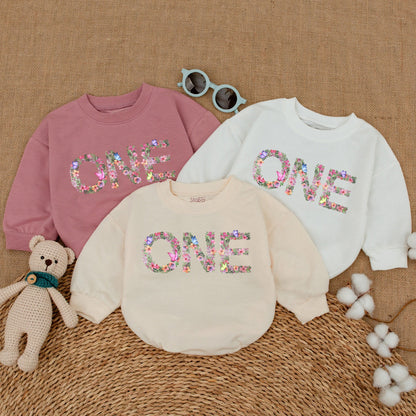 Charming Flower Sweet One Baby Girl Romper Wild One First Birthday Outfit Newborn Bubble Bodysuit Adorable Shower Gift