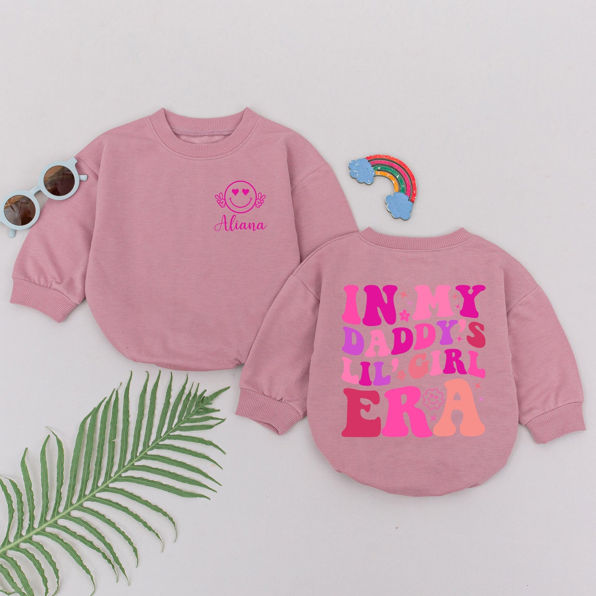 In My Daddy's Lil' Girl Era Baby Girl Romper, Pink Retro Style Outfit for First Father's Day or Baby Shower Gift, Cute Newborn Infant Apparel