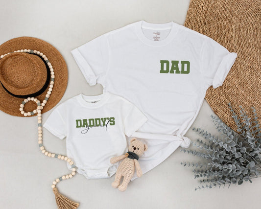 Happy First Father's Day Shirt Daddy's Little Girl Matching Dad Daughter Gift from Daughter Birthday