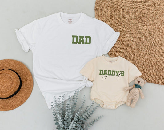 Happy First Father's Day Shirt Daddy's Little Girl Matching Dad Daughter Gift from Daughter Birthday