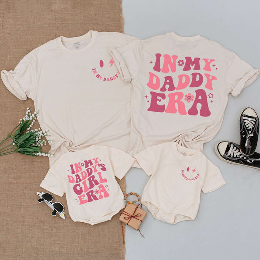 In My Daddy's Girl Era Matching Outfit Dad & Daughter Set Retro Dad Shirt Newborn Girl Romper Vintage Best Dad Ever Father's Day Gift Baby Shower 139