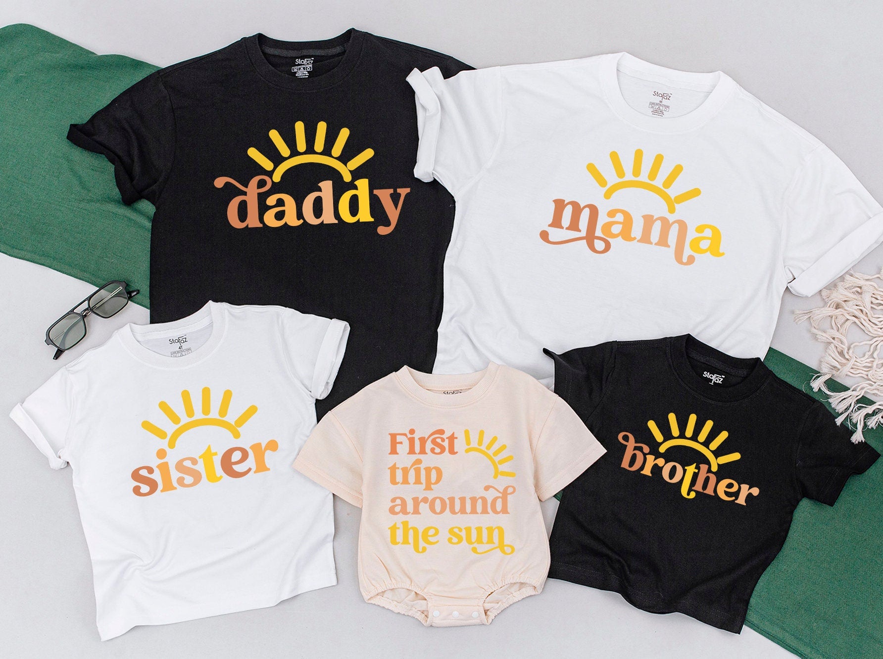 Boho Sunshine 1st Birthday Outfit - Matching Family & Mommy Me Shirt