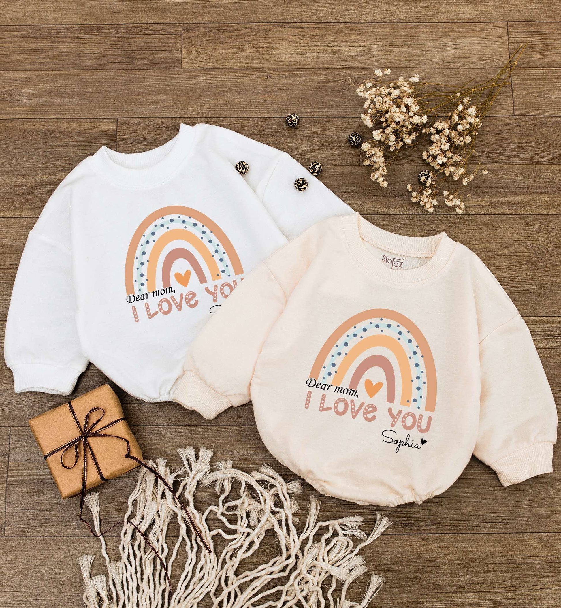 Personalized Dear Mom Baby Romper, First Mother's Day Outfit Gift