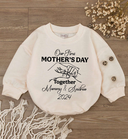 Personalized 1st Mother's Day Baby Romper – Custom Name Bodysuit